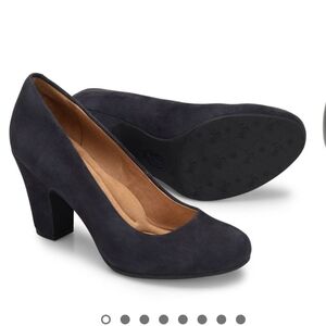 Sofft Madina Navy Suede 3 Inch Heels